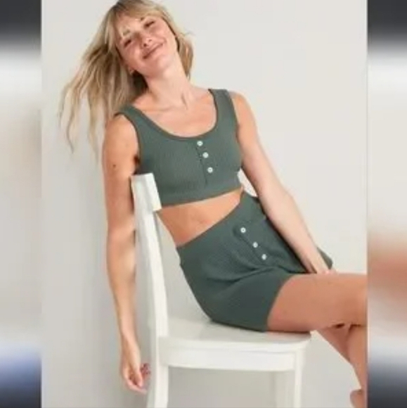 Old Navy olive green pajama top - Picture 8 of 8